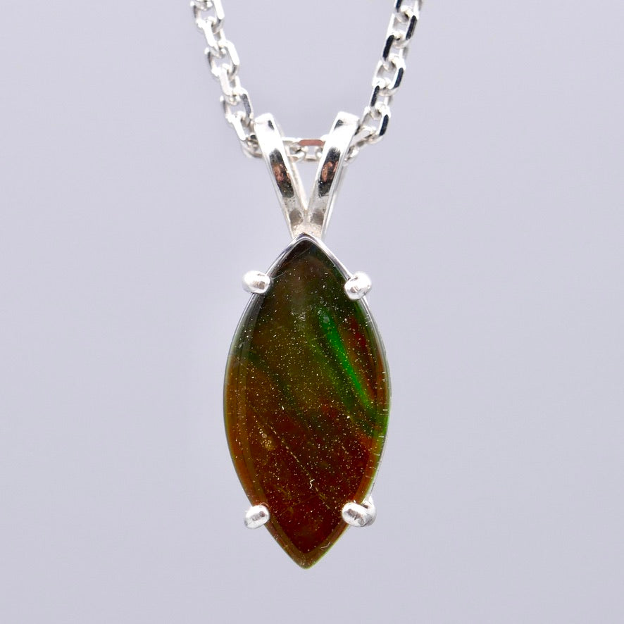 Sterling Silver Ammolite Pendant