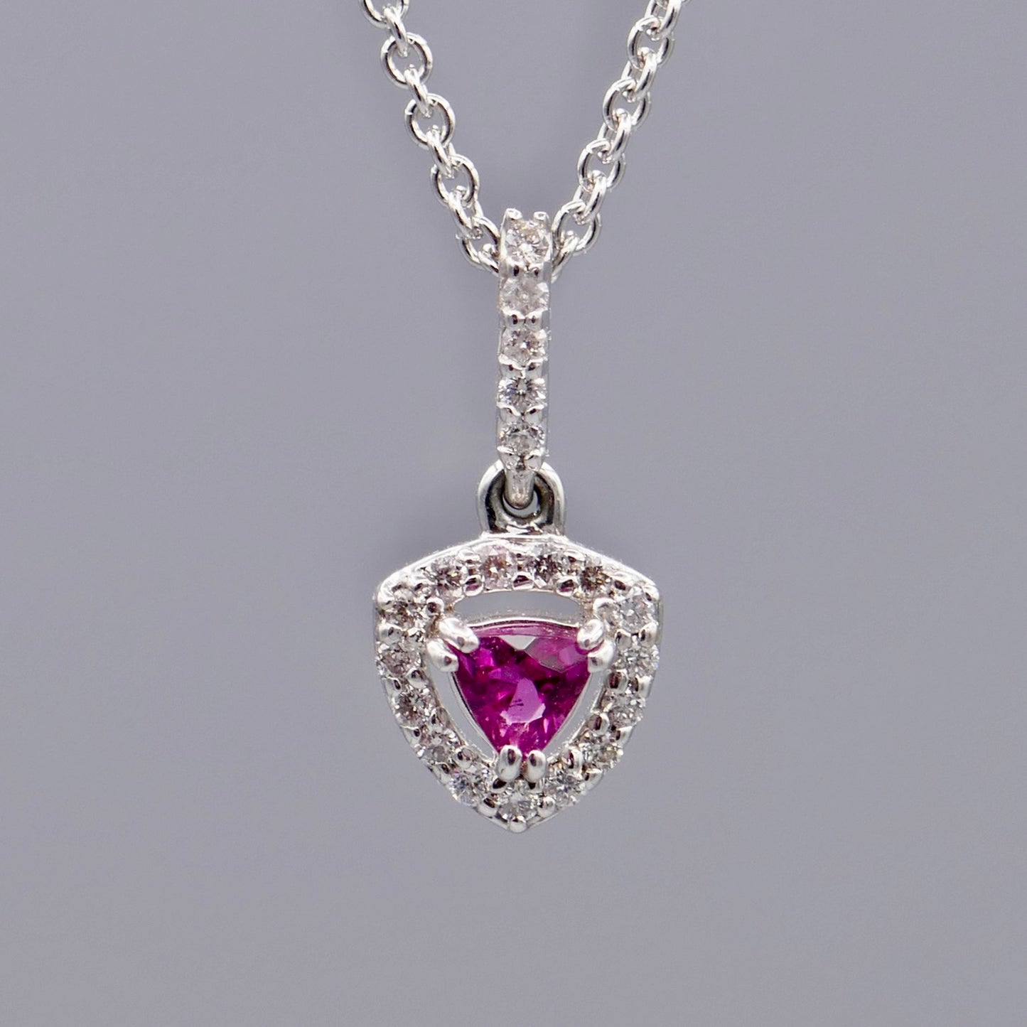 14K White Gold Tourlamine w/ Diamonds