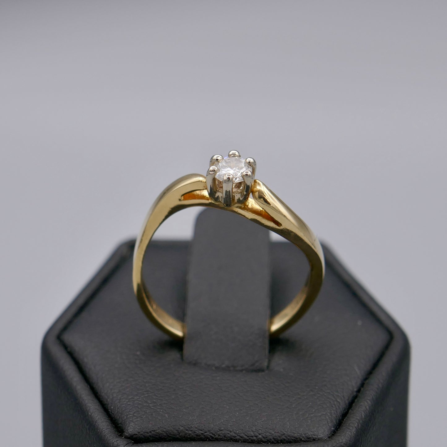 14K Yellow Gold Ring Pairing w/ Diamonds