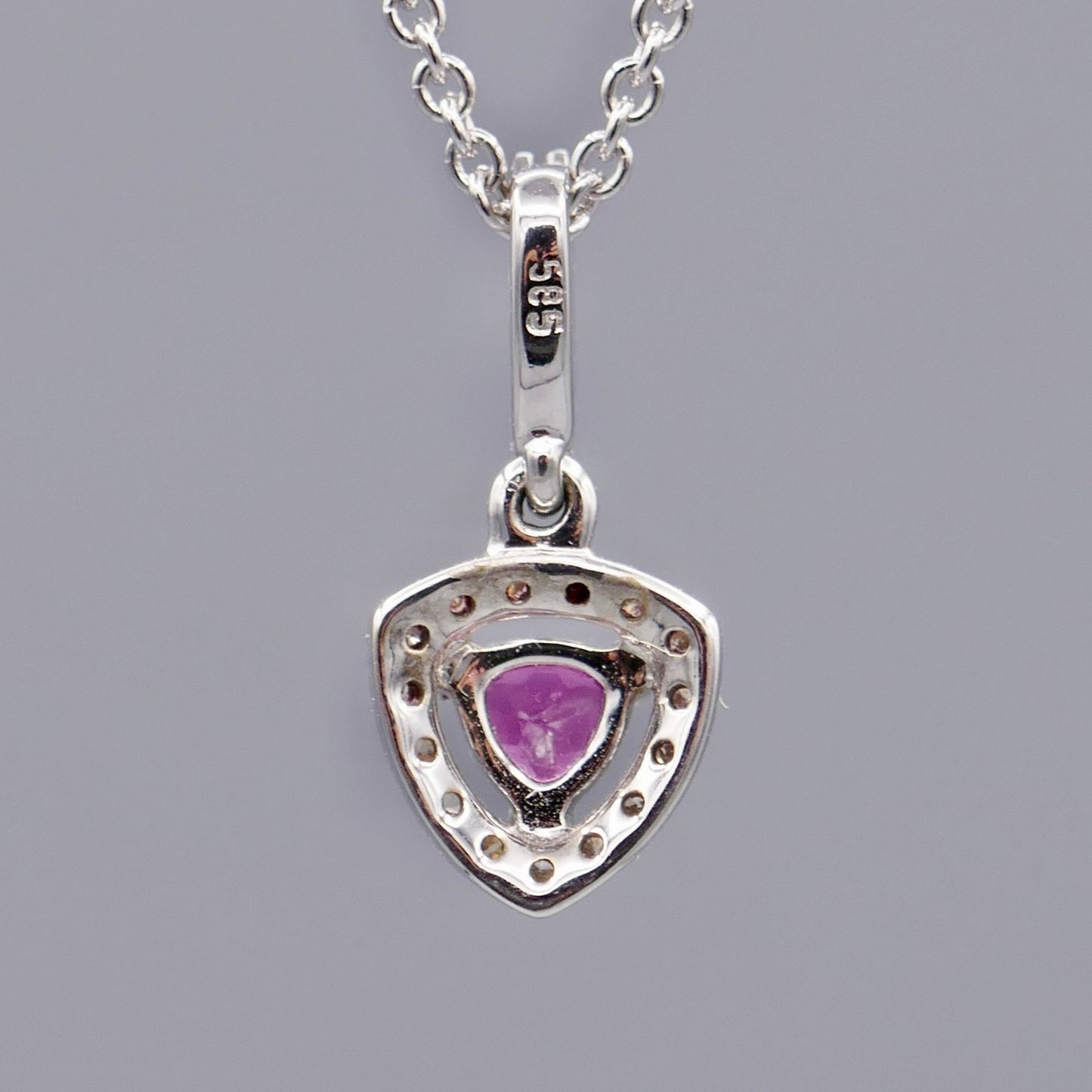 14K White Gold Tourlamine w/ Diamonds
