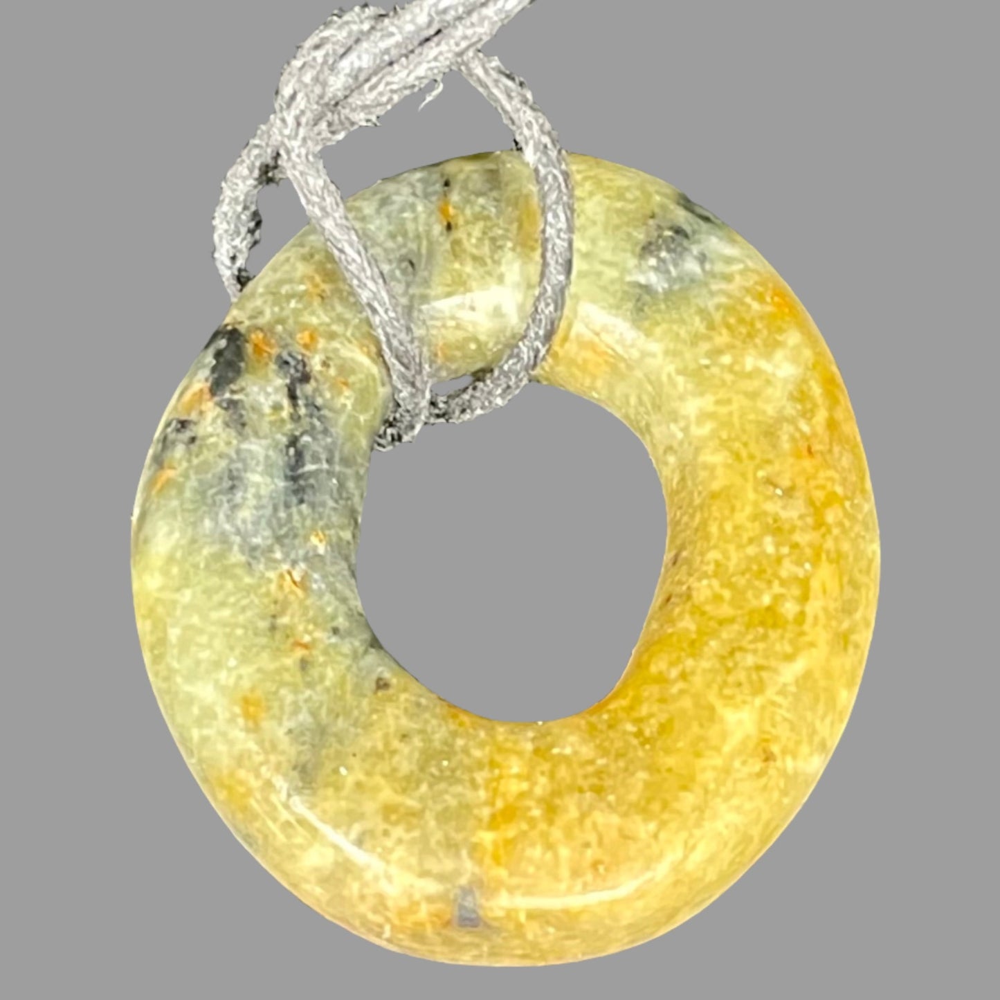 Unique circle pendant made at Fathom Stone Art classes, Whistler BC rainy day activity