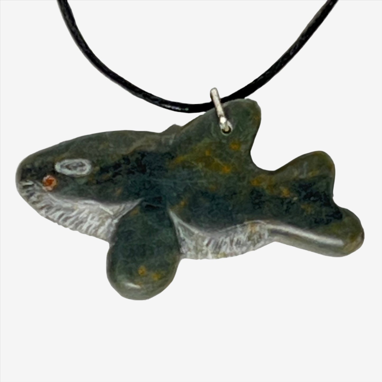 Soapstone carving class orca pendant in Whistler, BC