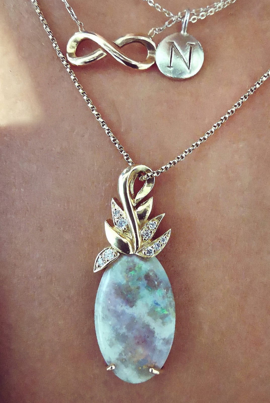 SOLD - Pineapple Opal Pendant
