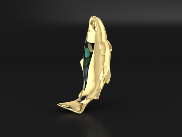 King Salmon 14K Yellow Gold & BC Opals