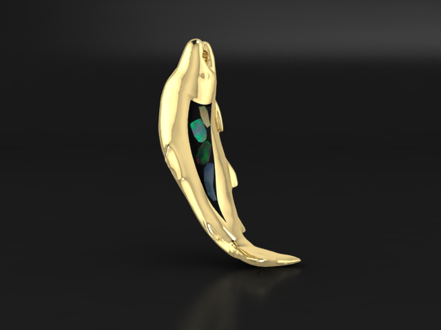 King Salmon 14K Yellow Gold & BC Opals