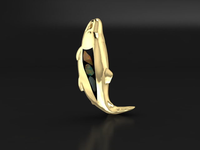 King Salmon 14K Yellow Gold & BC Opals