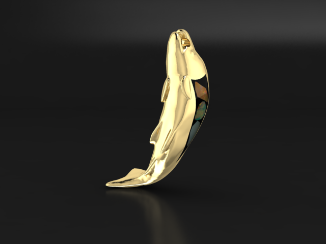 King Salmon 14K Yellow Gold & BC Opals