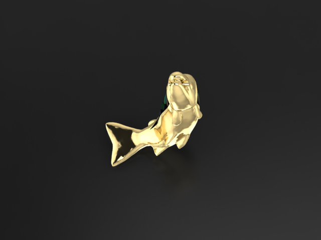 "King Salmon" 14K Yellow Gold & BC Opals