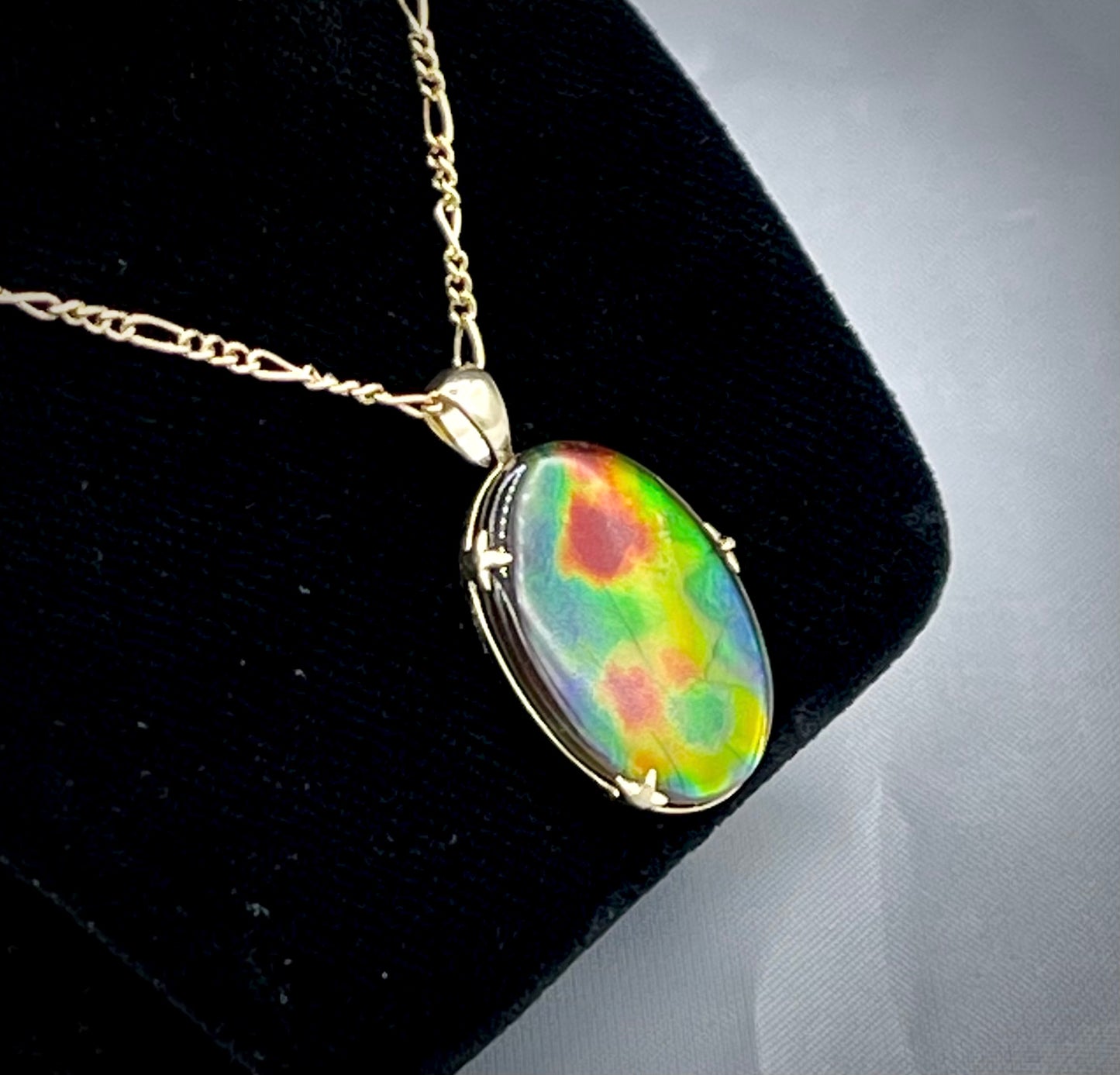 Ammolite Earth Pendant