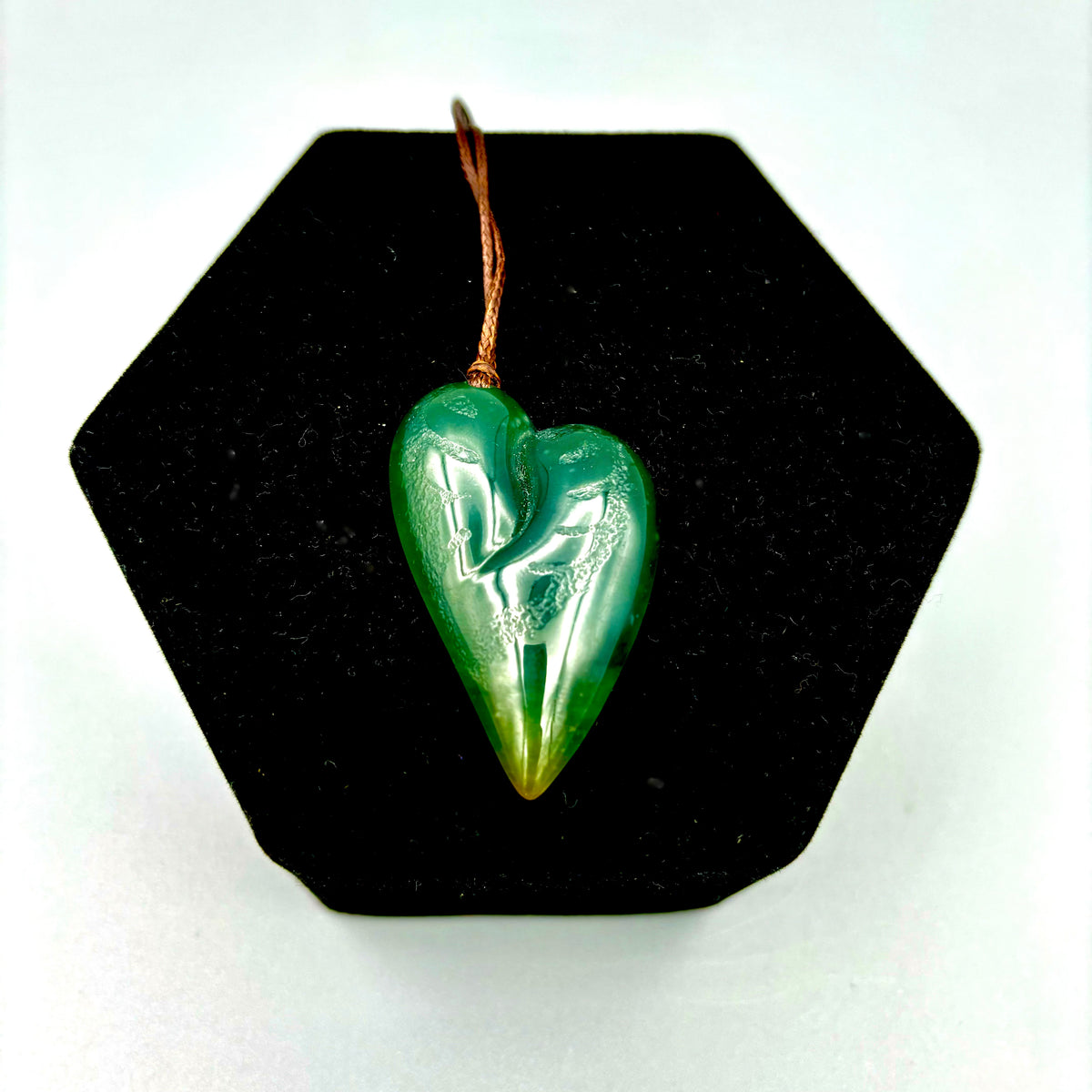 Guatemalan Jadeite Heart Necklace – Guatemalan Blue Jadeite jewellery