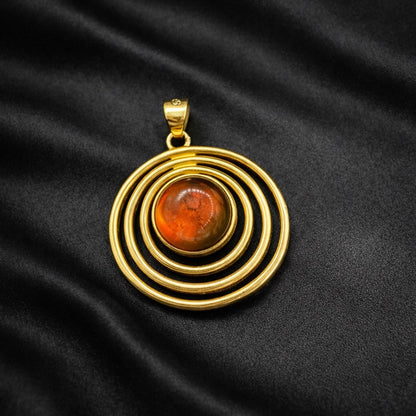 Amber Rings Ammolite Pendant