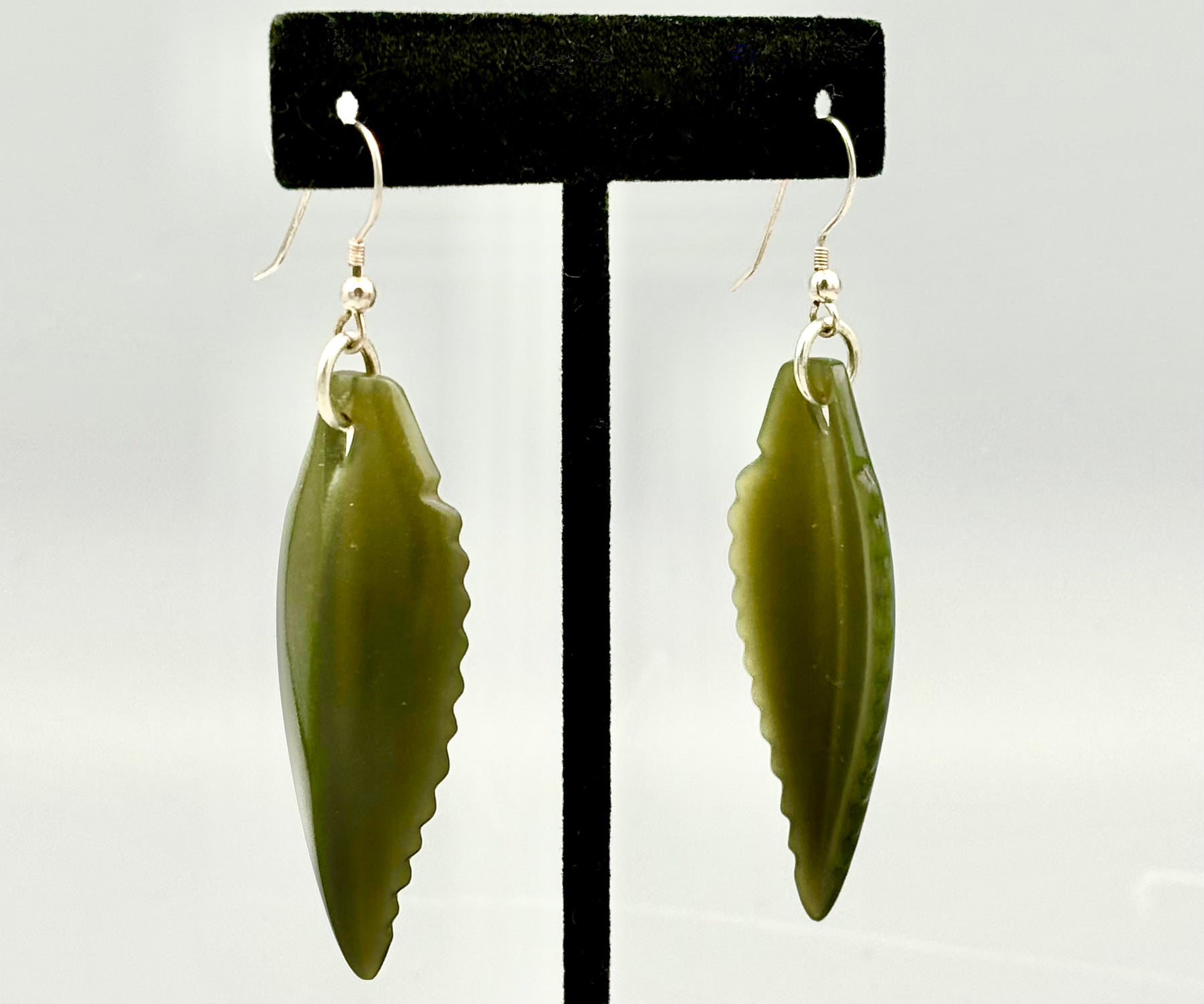 Wyoming Olive Jade Earrings