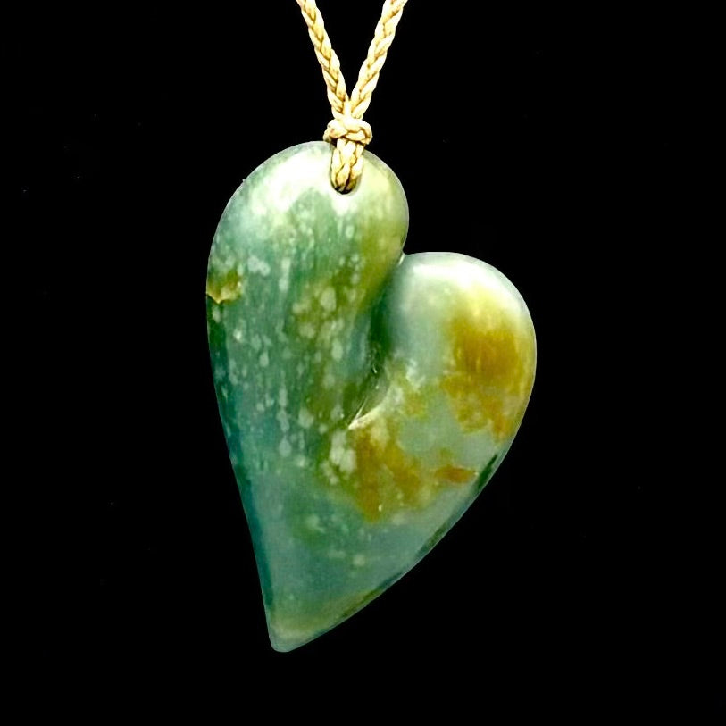 Guatemalan Blue Jadeite Heart Necklace – Guatemalan Blue Jadeite jewellery