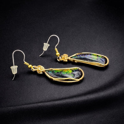 Ammolite Butterfly Earrings