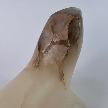 Playful Seal - Alabaster Seal Sculpture