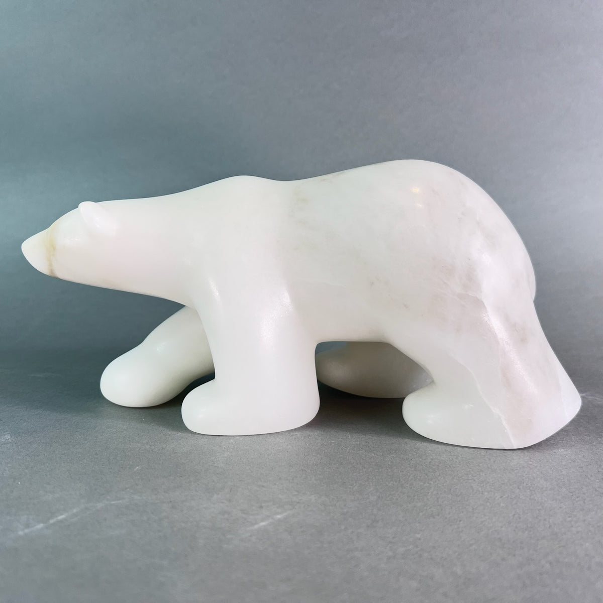 Cold Star – Ice Alabaster bear sculpture