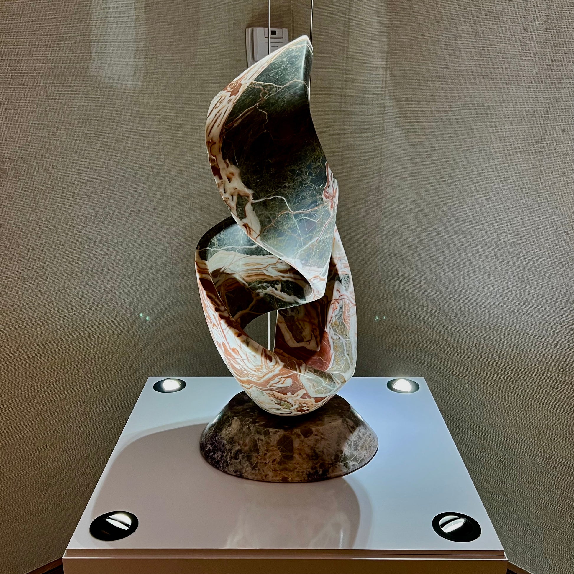 Dance Twist Onyx Sculpture  A Symphony of Colours in Abstract Design
