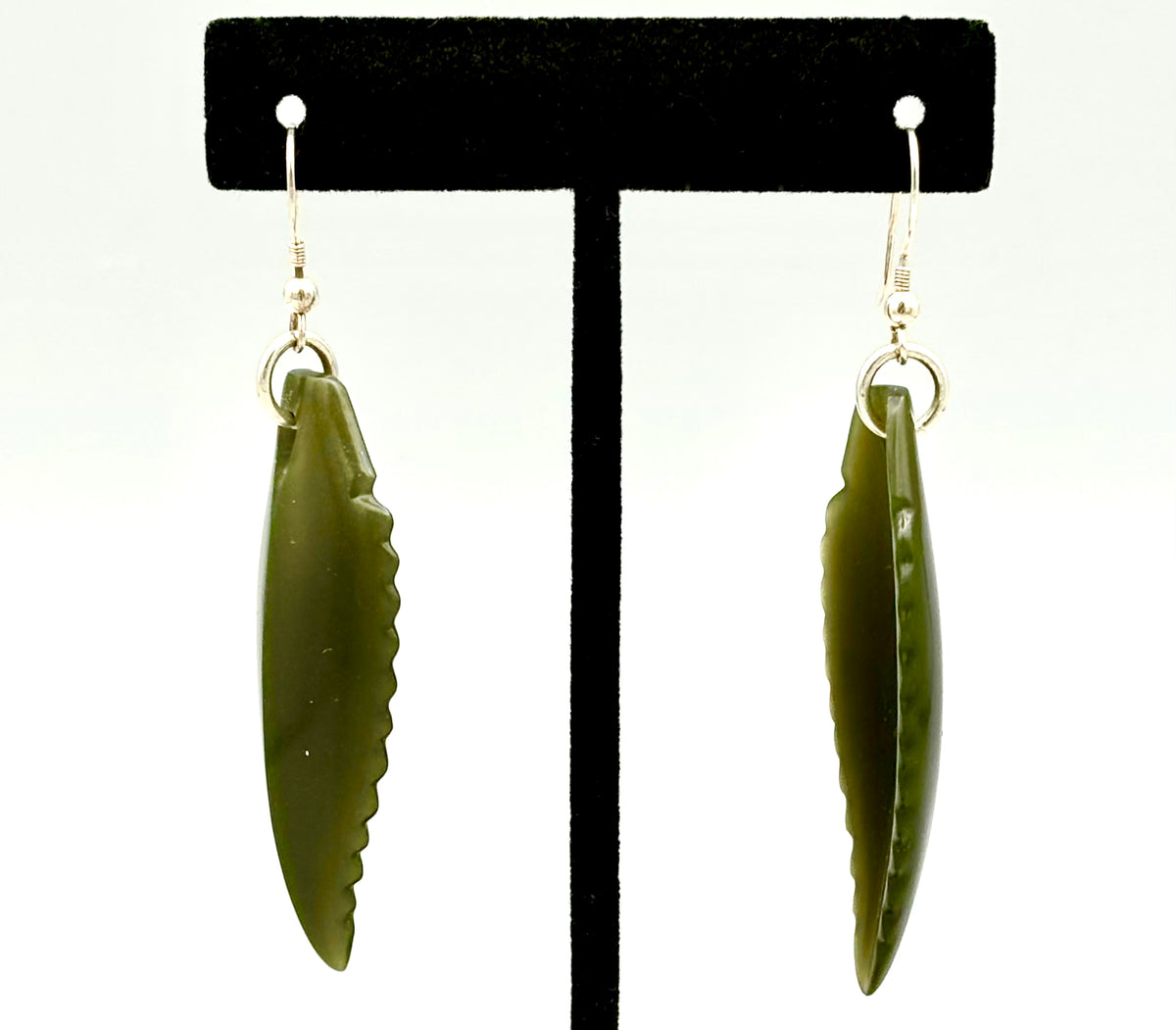 Wyoming Olive Jade Earrings – Wyoming Olive JadeMetal: Sterling Silver jewellery