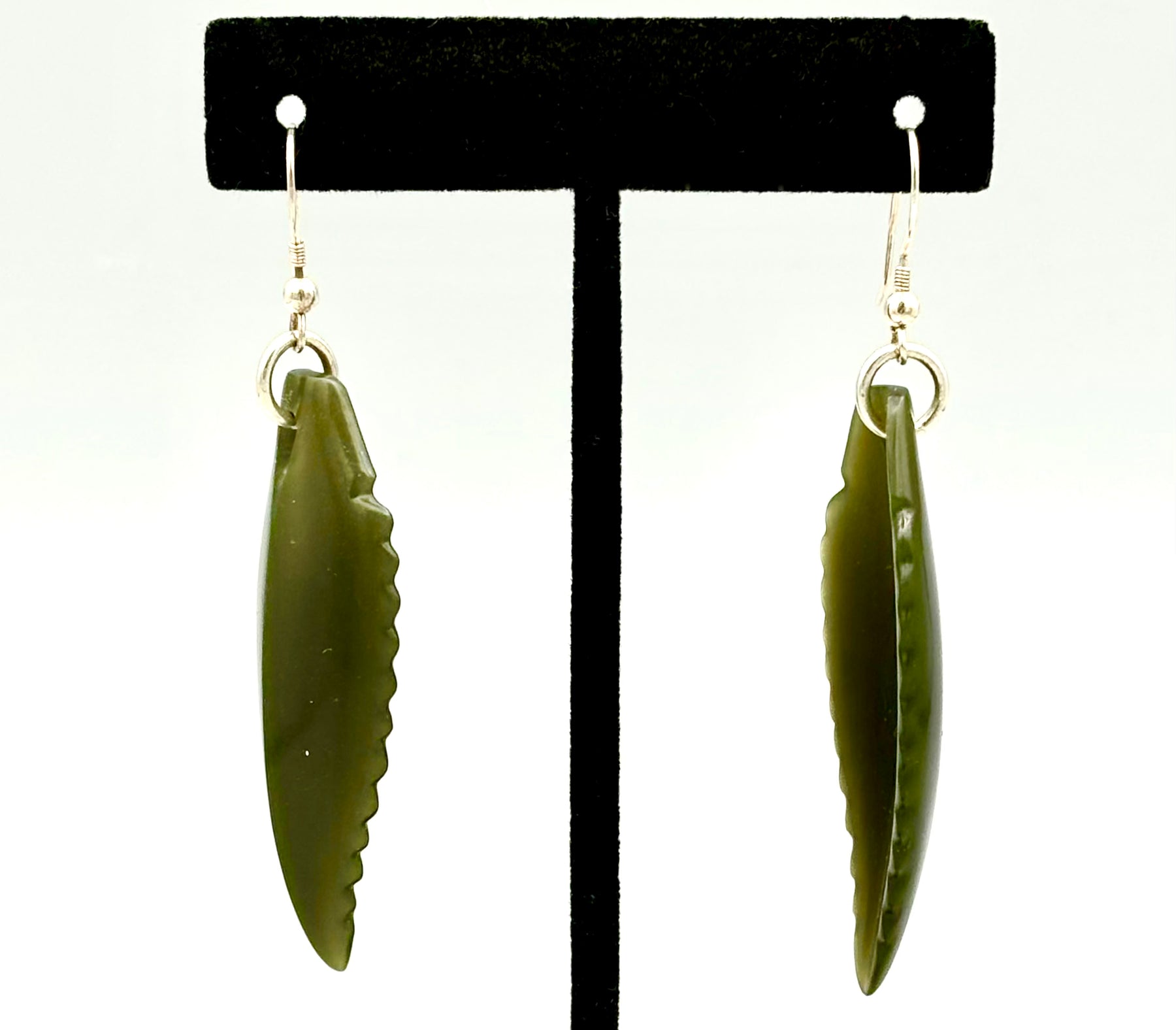 Wyoming Olive Jade Earrings – Wyoming Olive JadeMetal: Sterling Silver jewellery