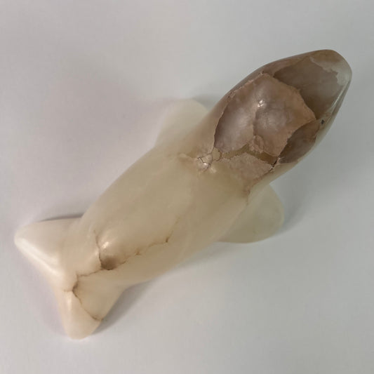 Playful Seal - Alabaster Seal Sculpture