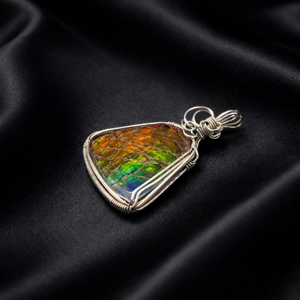 Ammolite Aurora Pendant