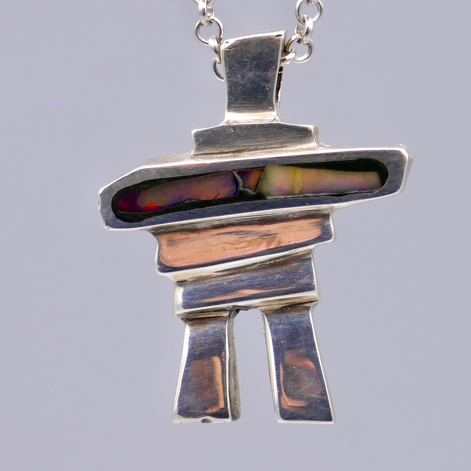 Sterling good Silver Inukshuk Pendant (Small)