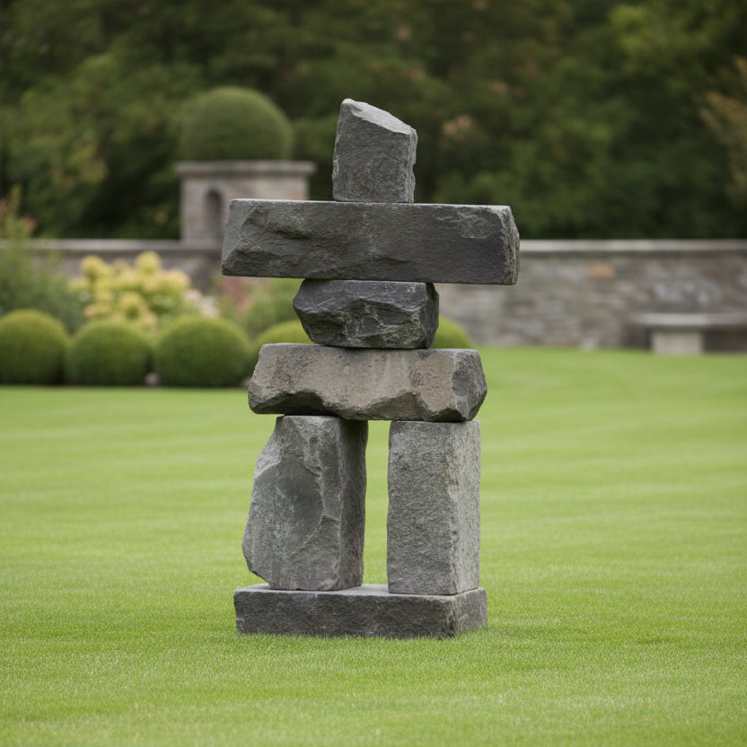 7th Heaven Whistler Gray Basalt Inukshuk - 4'6"
