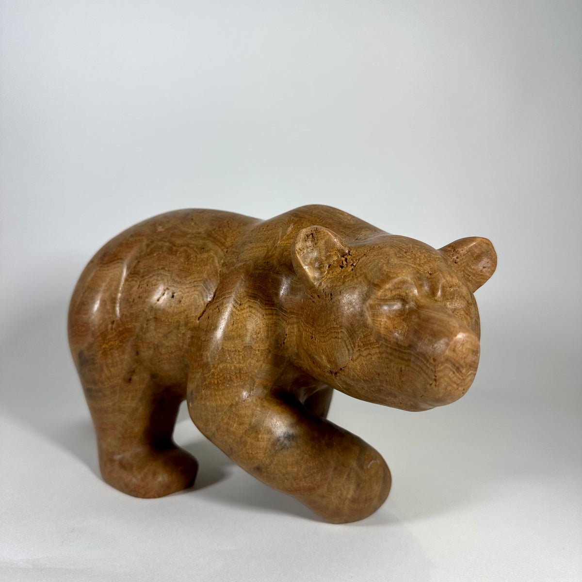 Calypso – Brown Onyx wildlife sculpture