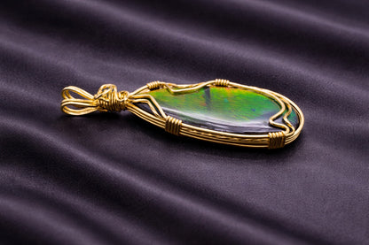 Heart of Fire Ammolite Pendant