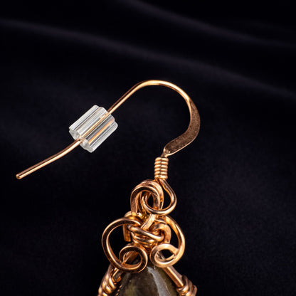 Ammolite Earth Earrings