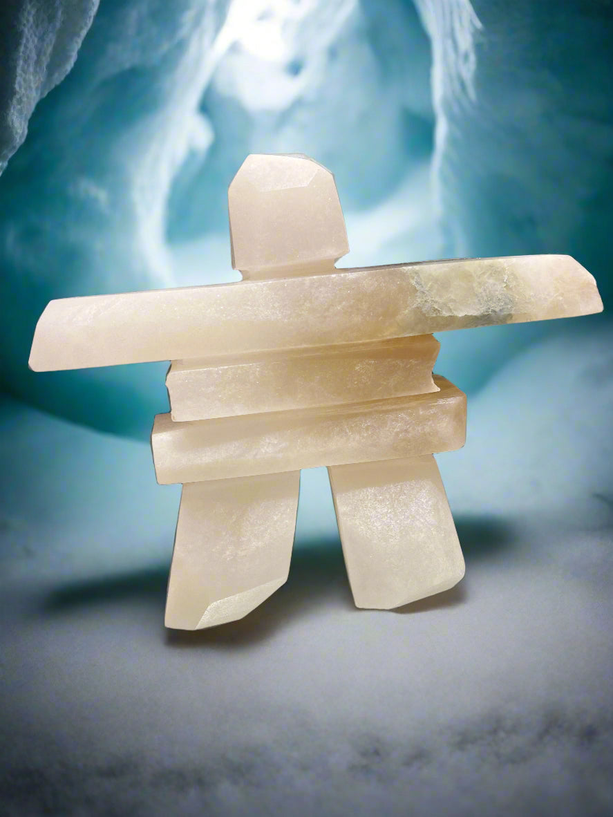 Inukshuk Alabaster – White Alabaster stone sculpture