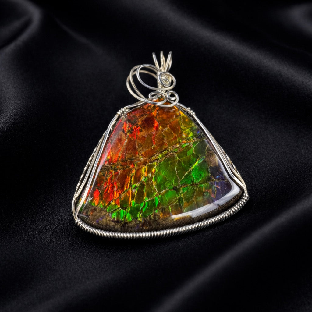 Ammolite Aurora Pendant