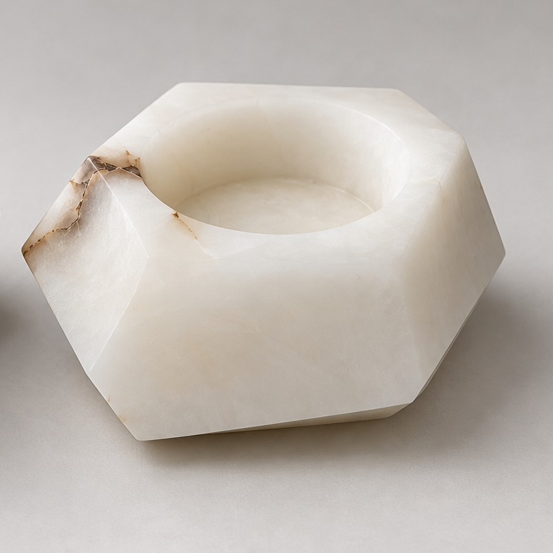 Stone Carved Candle Holders