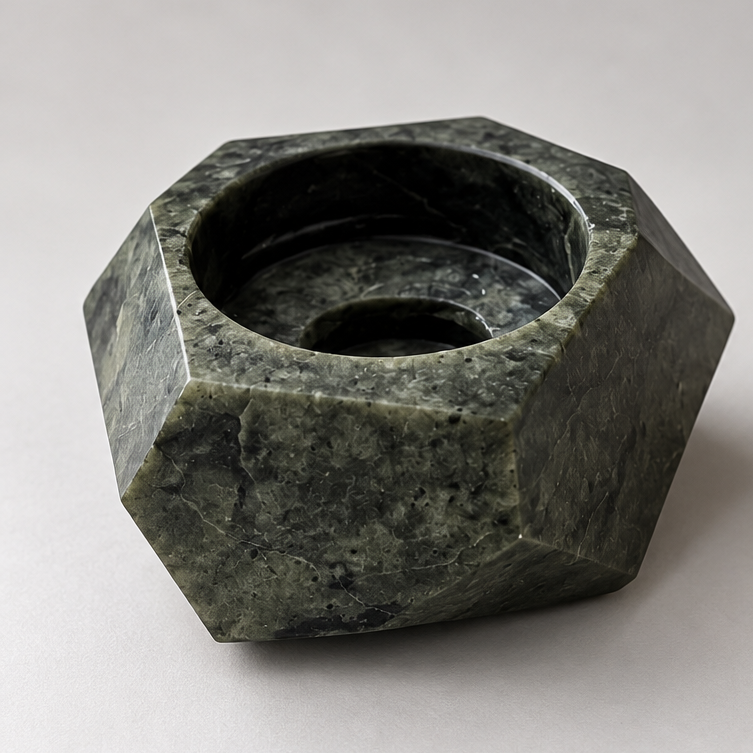 Stone Carved Candle Holders