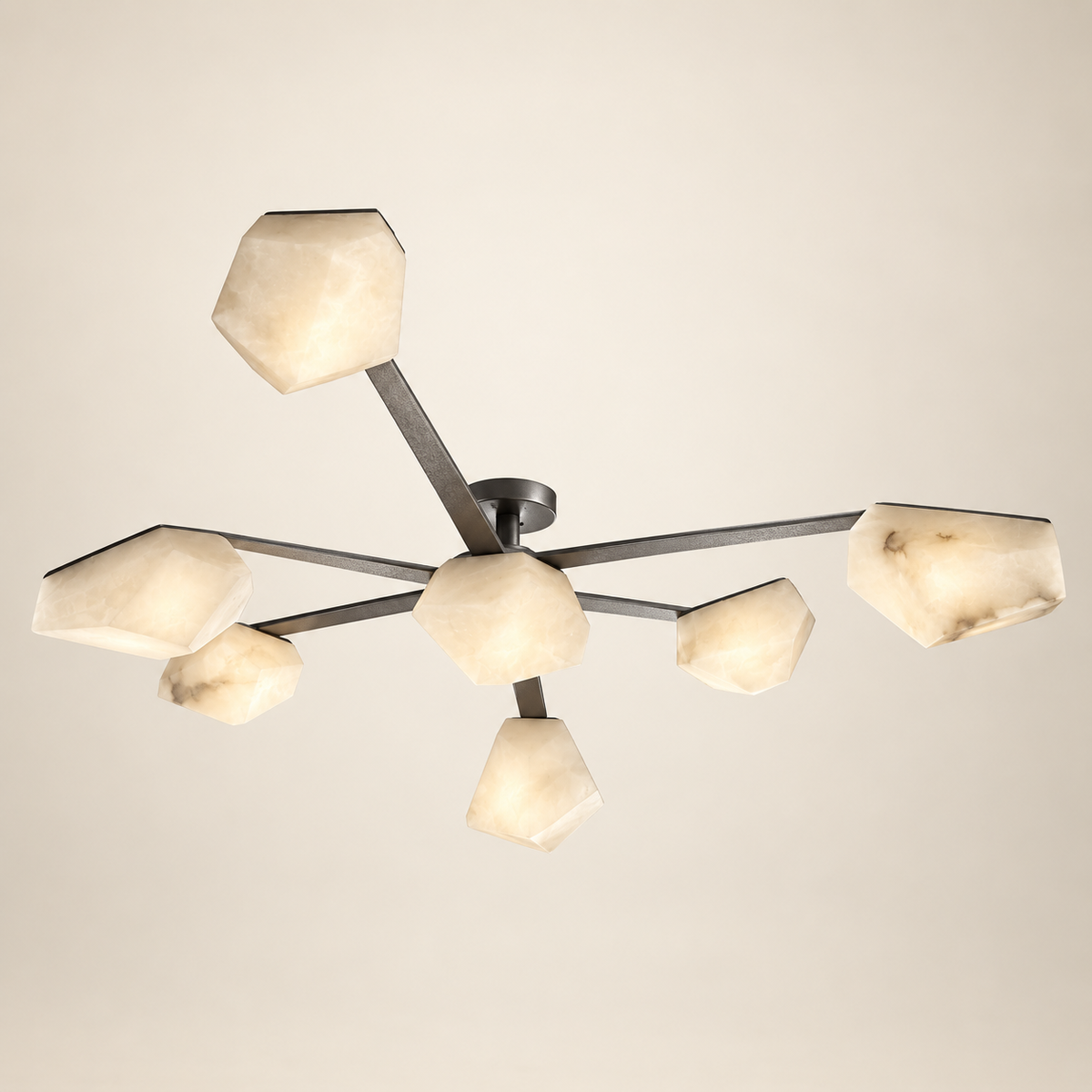Crystal Star Alabaster Chandelier