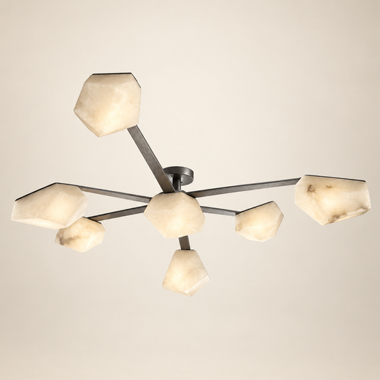 Crystal Star Alabaster Chandelier
