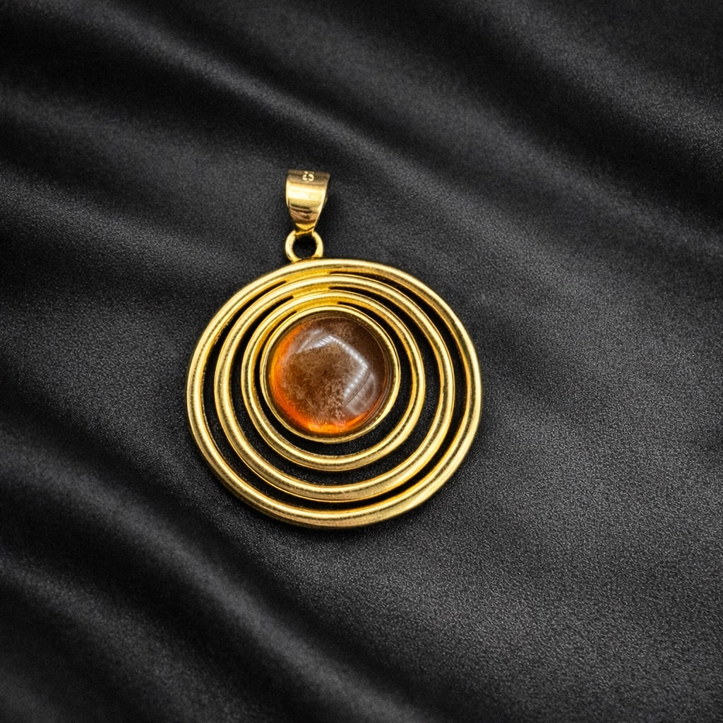 Amber Rings Ammolite Pendant