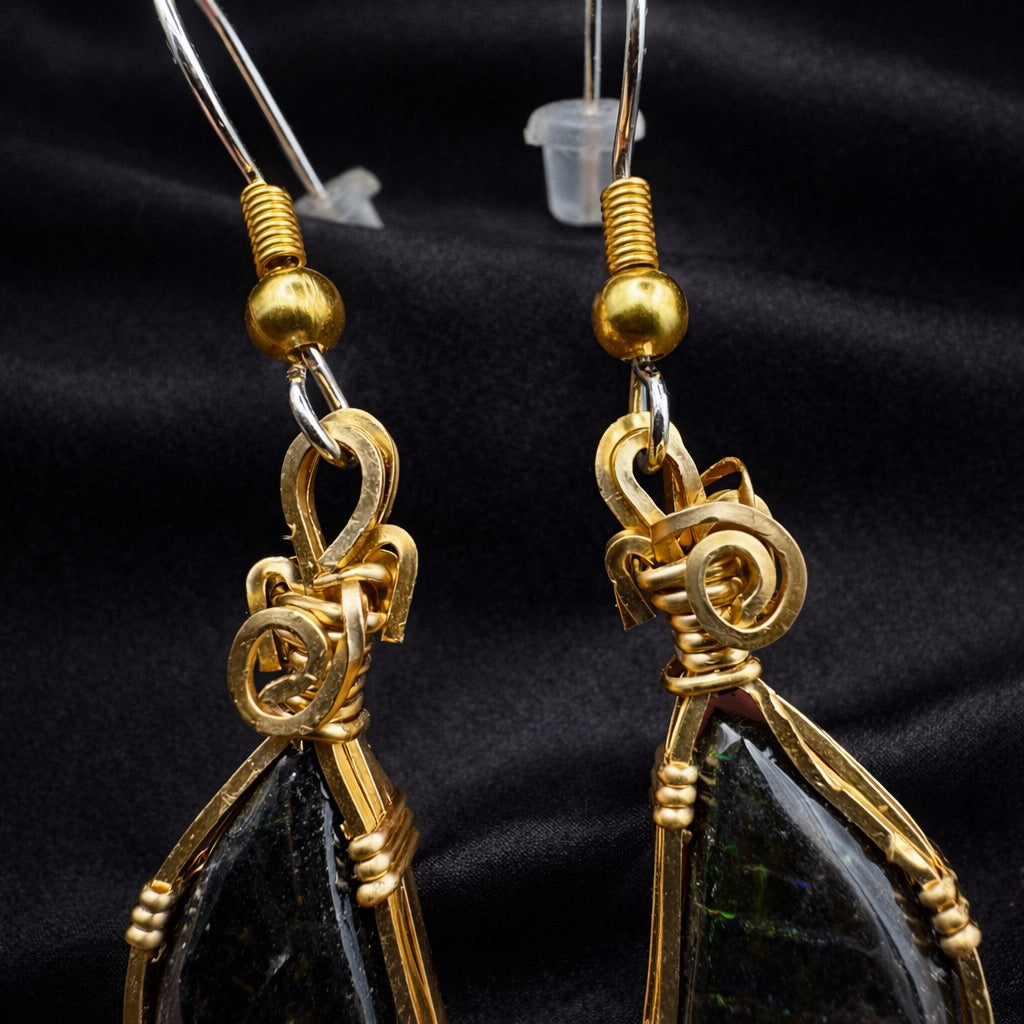 Ammolite Butterfly Earrings