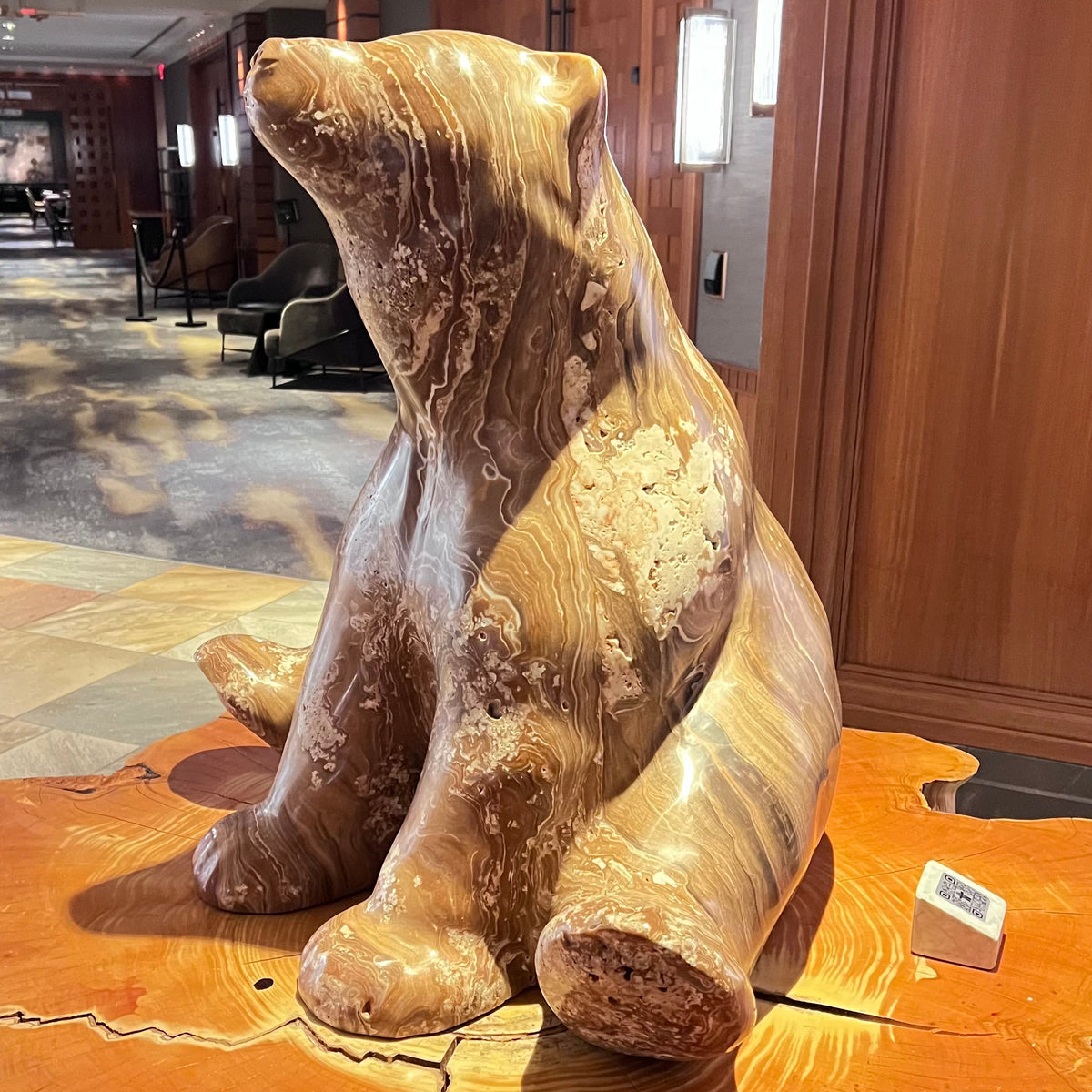 Mocha – Semi Translucent Chocolate Onyx stone sculpture