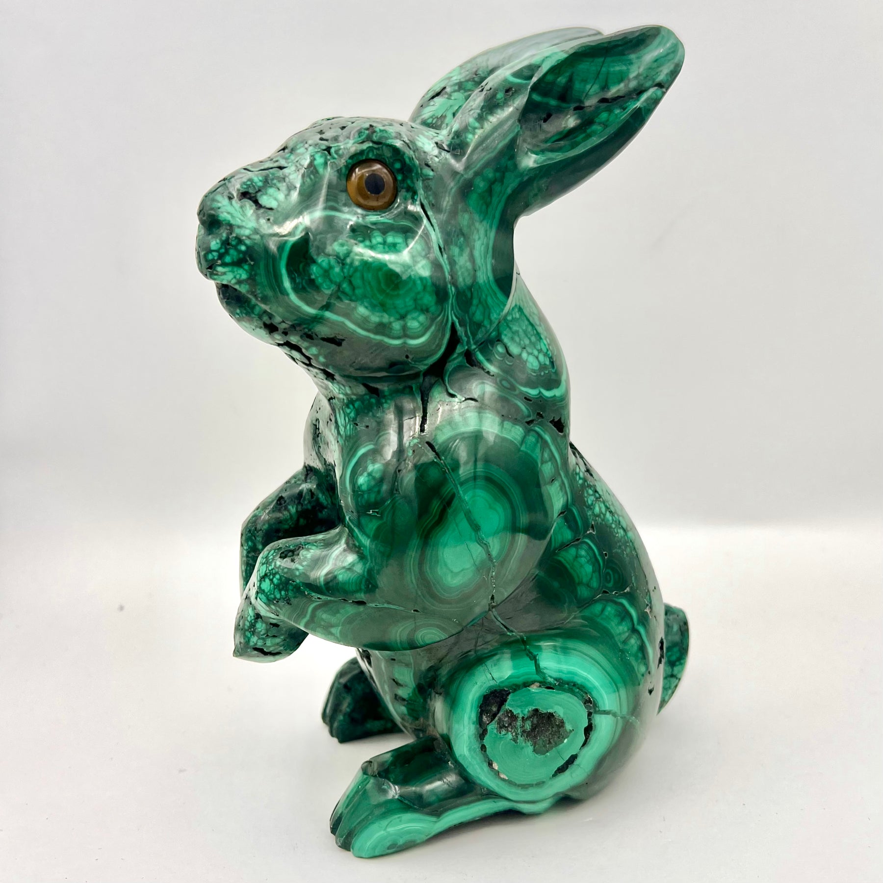 Forest Treasure – Malachite, Smokey Agate, Black Jade stone sculpture