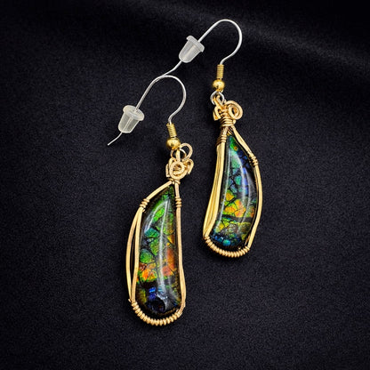 Ammolite Butterfly Earrings