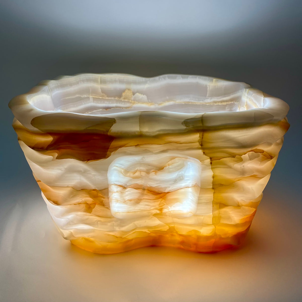Wine Chiller – Party Size – Pink Onyx stone bowl