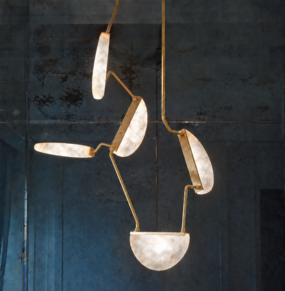 Half Moon Alabaster Pendant Lights