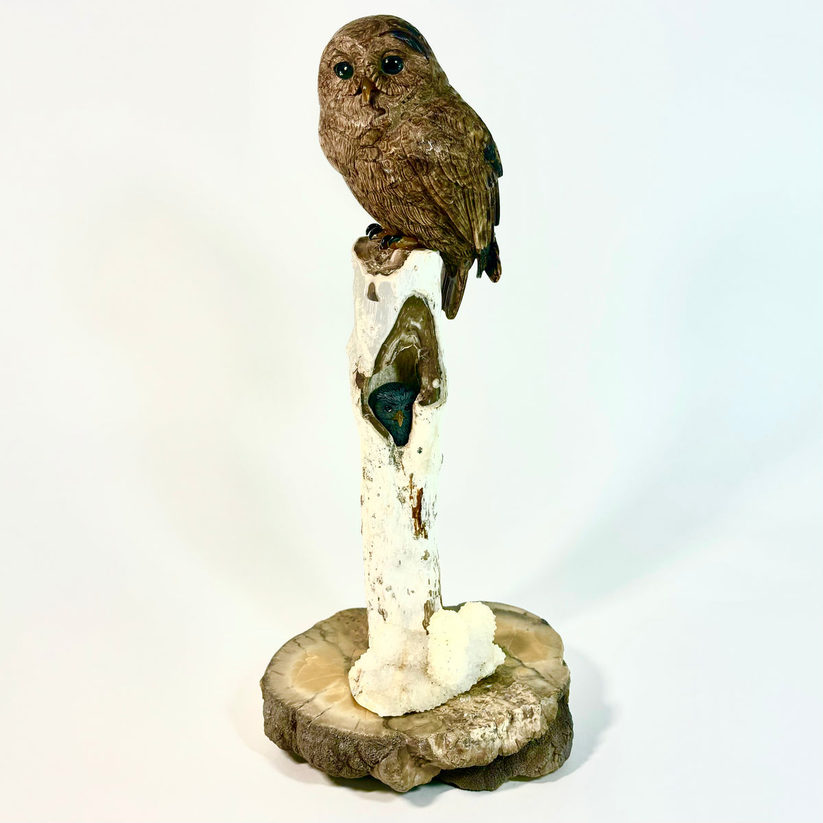 Spotted Owl – stone sculpture