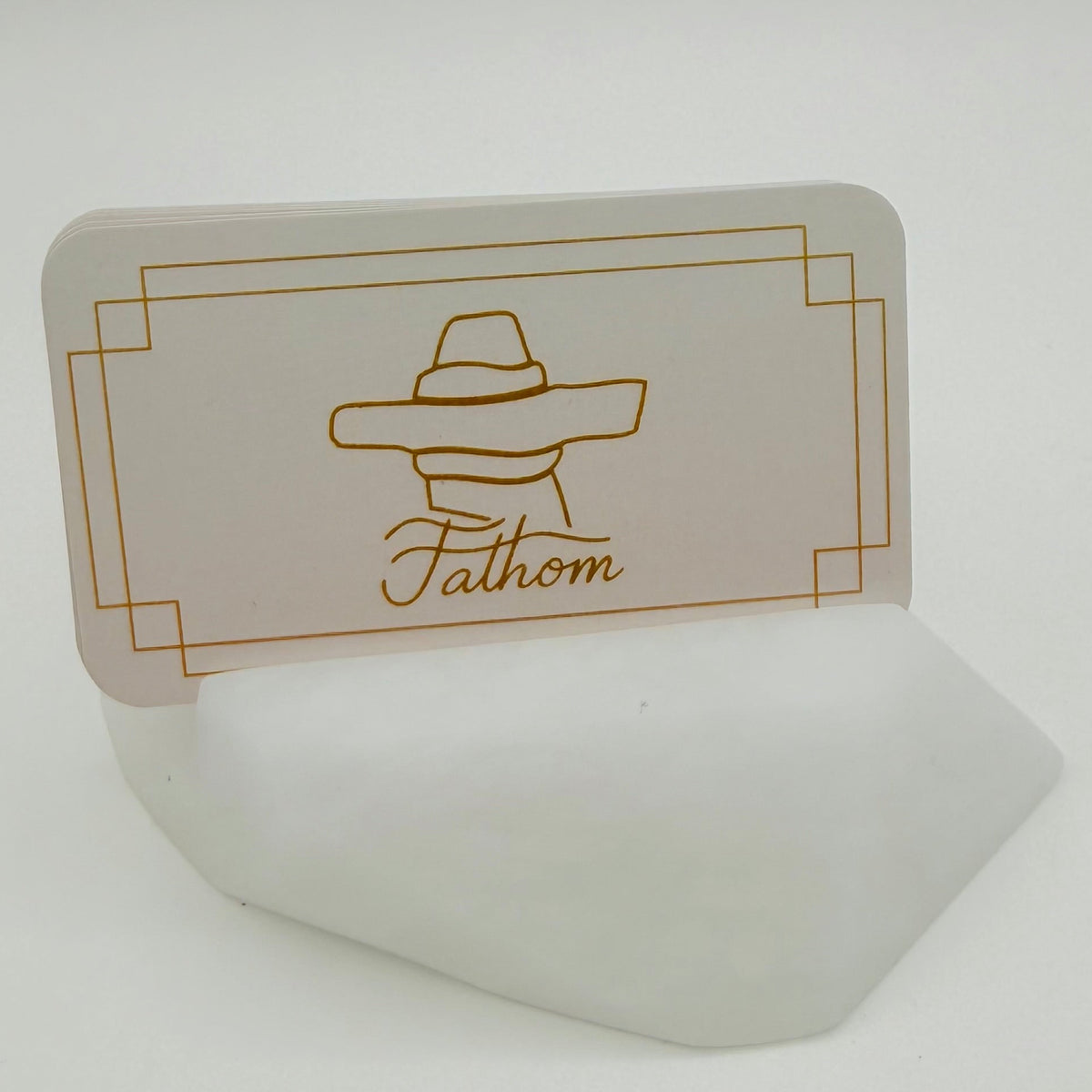 Hand-Carved Stone Business Card Holder – stone sculpture