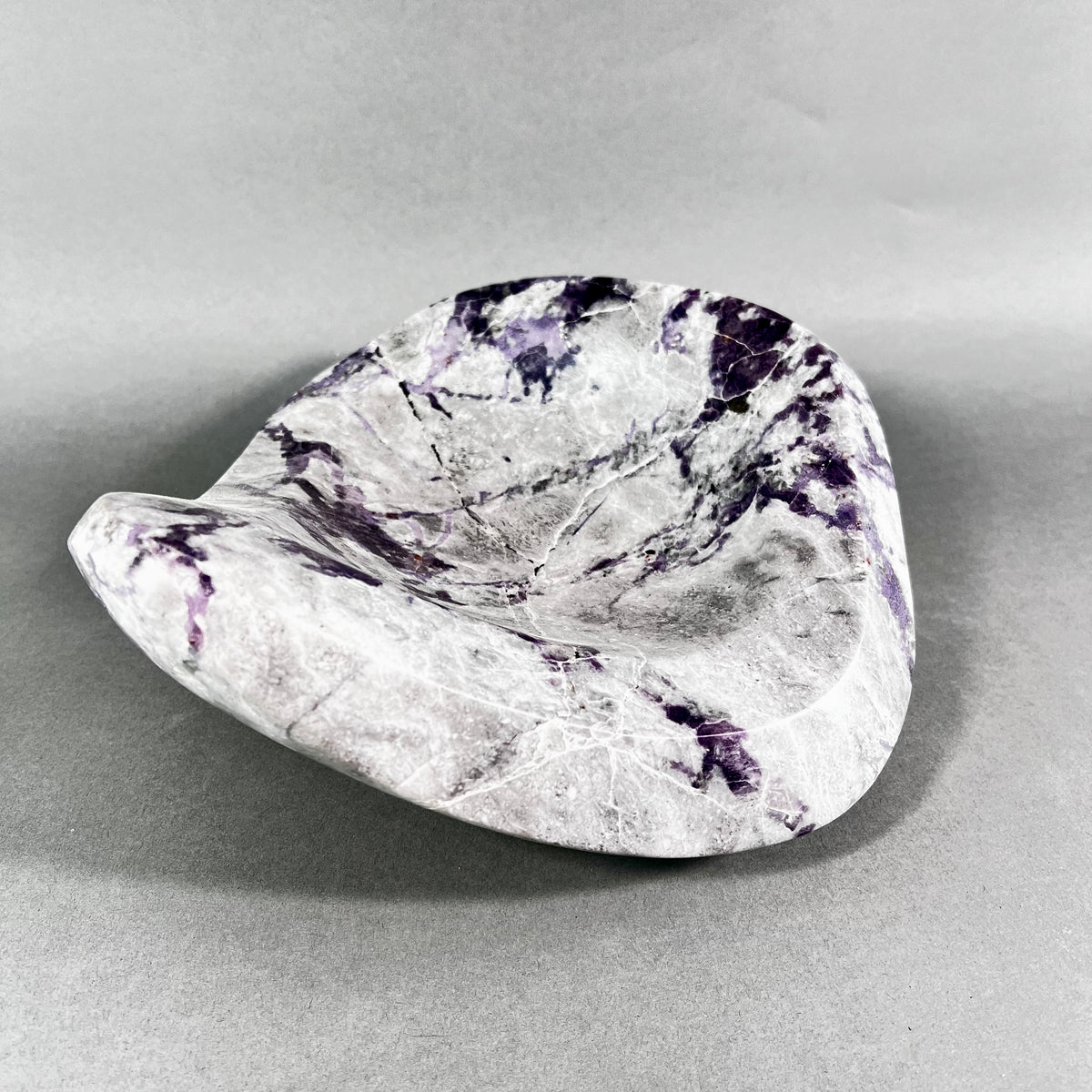 Purple Quartz & Onyx Sculptural Bowl | Executive Art Gift