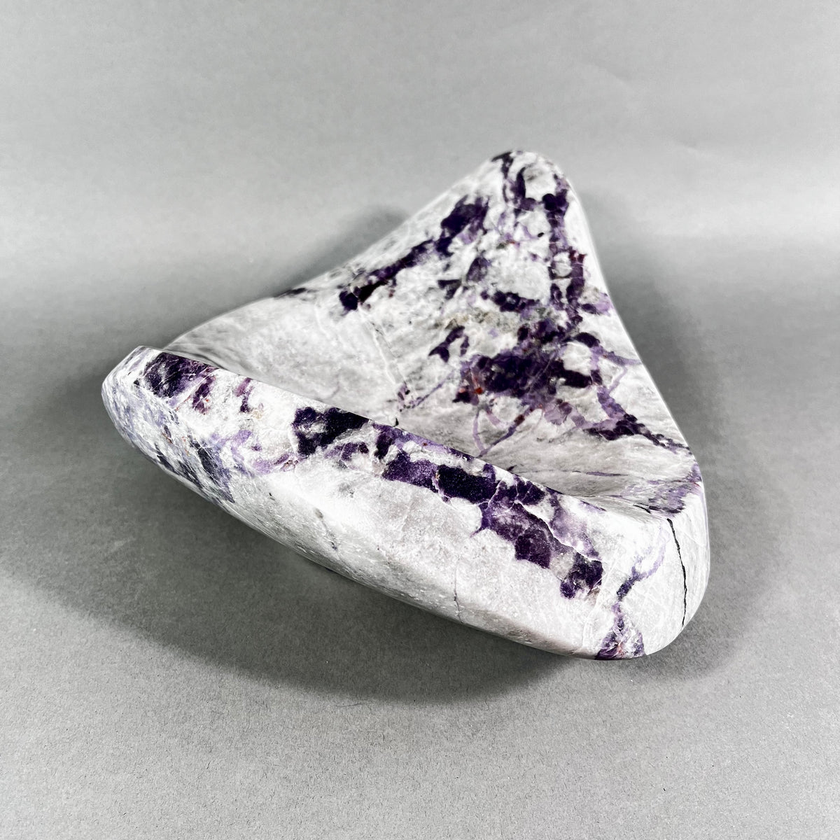 Purple Quartz & Onyx Sculptural Bowl | Executive Art Gift