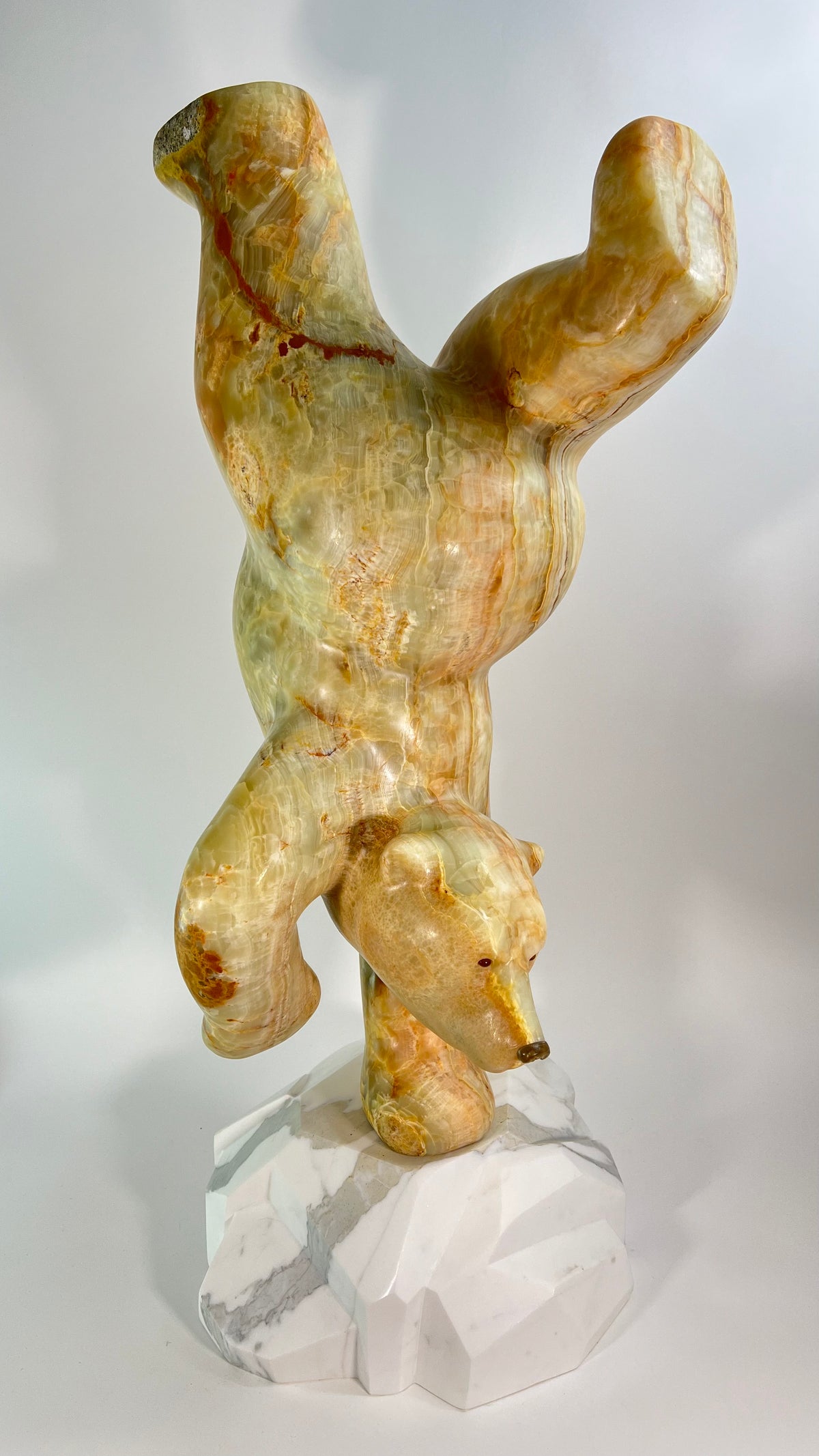 Polar Joy – Caramel Onyx – stone sculpture