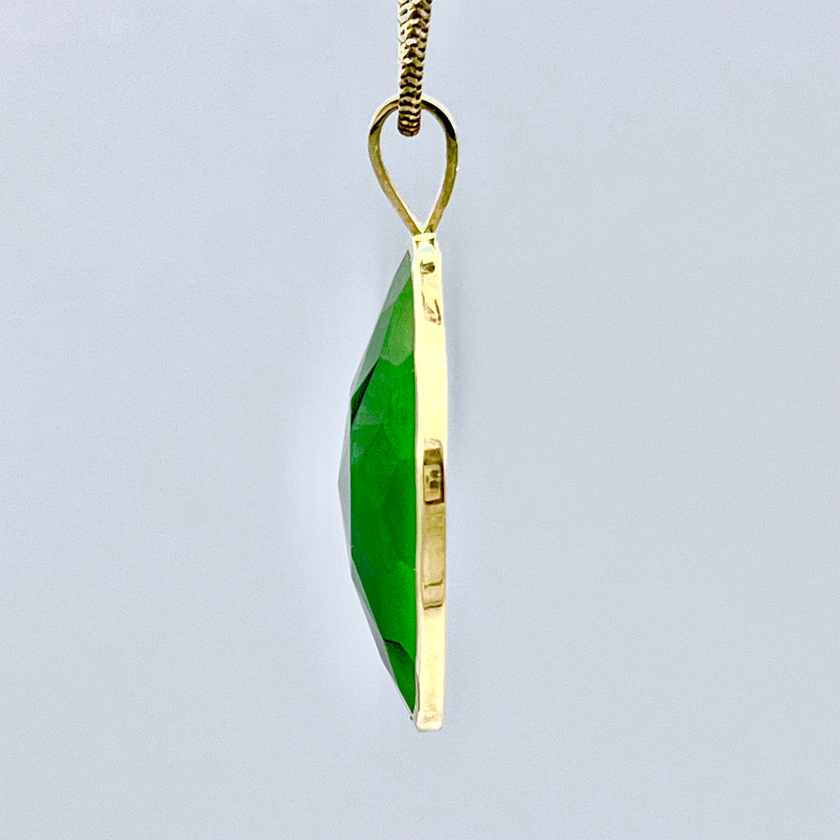 Cassiar Nephrite Jade Facet Cut Necklace