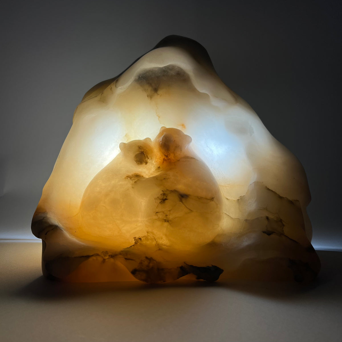Brother Bears – Alabaster stone sculpture